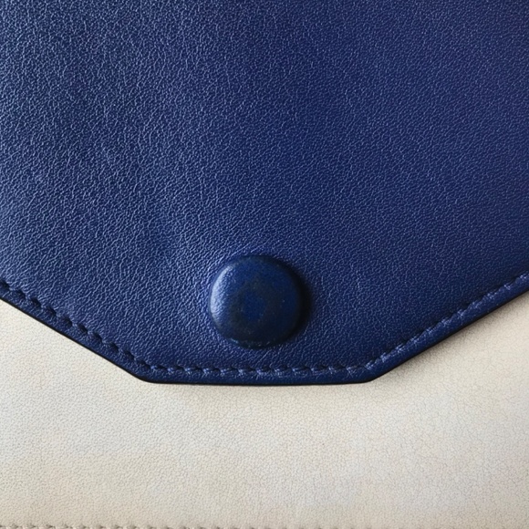 CELINE Long Wallet Blue Cream & Brown - Picture 15 of 15